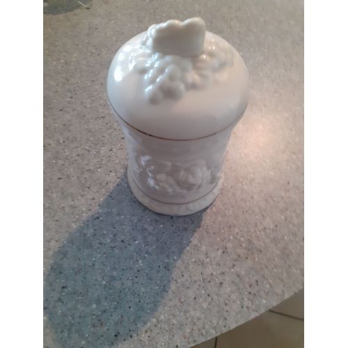 pot salle de bain blanc et doré céramique