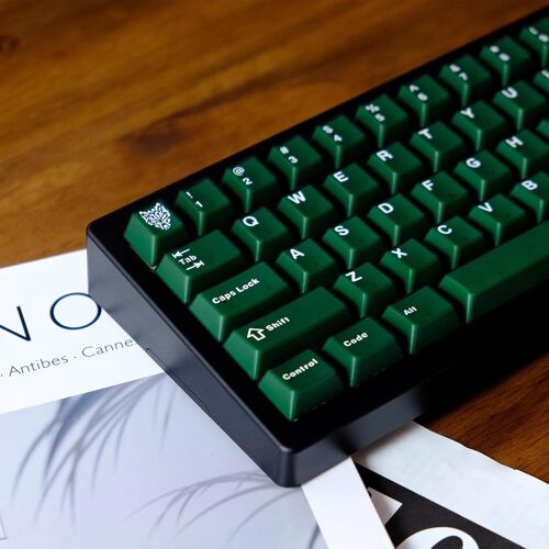 LETNERNY-Lot De 114 Touches Transparentes Double Shot, Cherry Profile, Pour Commutateurs Mécaniques De Clavier Cherry Mx, Vert