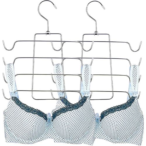2 Pièces Cintre Robe, Cintre Camisole, Cintres Pliants, Pliable, pour Débardeurs, Camisoles, Soutien-Gorge, Maillot Bain (Gris)