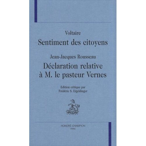 Sentiment Des Citoyens / Déclaration Relative À M. Le Pasteur Vernes