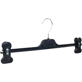 Letnerny-Lot De 20 Cintres Avec Pinces En Plastique Noir, 34 Cm, Organ Z Avec Style Vos Près. Cintres, Pantalons Et Jupes, Cintres Avec Pinces Qui Garantissent De L'ordre Dans Votre Armoire.