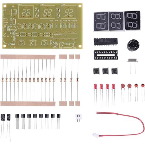 LETNERNY-Kit De Bricolage À Souder Pour Horloge Numérique Avec Écran 6 Bits, Horloge Électronique Pour Débutants, Soudure Éducatif, Apprentis De L'Électronique Pour Les Amateurs De Bricolage