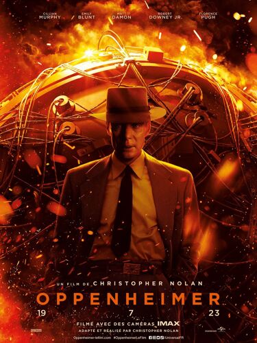 "Oppenheimer" - Affiche Film - Format 120*160 - Pliée - Christopher Nolan - Cillian Murphy - Matt Damon - Robert Downey
