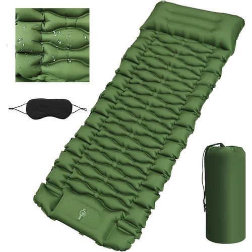 Letnerny-Matelas De Camping Autogonflant,Matelas Gonflables De Camping Avec Pompe À Pied & Oreiller,Matelas Randonnée Ultraléger,Matelas Autogonflant,Matelas Gonflable 1 Place Pour Campings,Voyage,Te