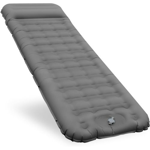 WQD-Matelas Gonflable Camping Épissable Matelas autogonflant, Matelas Camping 12 cm d¿épaisseur Confort ultraléger avec Oreiller intégré et Pompe à Pied, Portable pour l¿extérieur