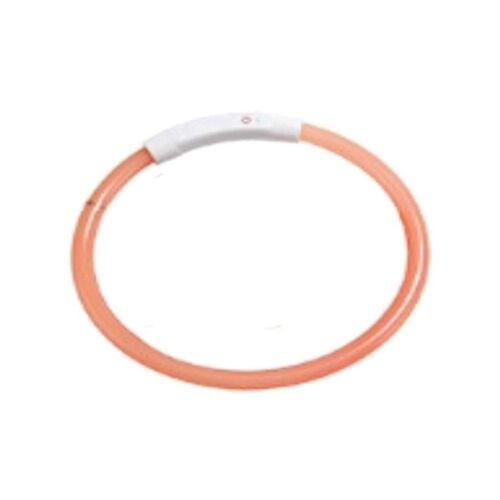 Collier Pour Chien Détachable Lumineux Chargement Usb Laisse Lumineuse Orange