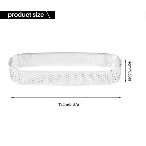 15pcs Moules À Tartelettes Ovales Moules À Tarte Perforés Acier Inoxydable