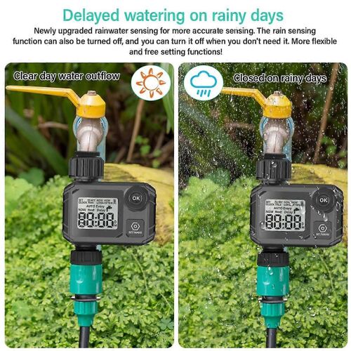 Contrôleur d'irrigation intelligent Minuterie d'arrosage de pot de fleurs de jardin extérieur