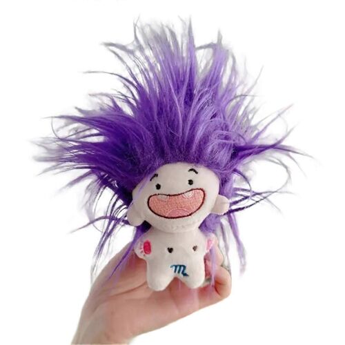 Désordre Cheveux Explosion Krokmou Coton Poupée Jouet Violet