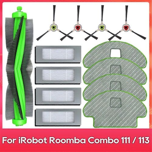 Pour aspirateur robot Romba Combo 111/113/R113840, brosse latérale principale, filtre Hepa, chiffons de nettoyage, accès aux pièces détachées