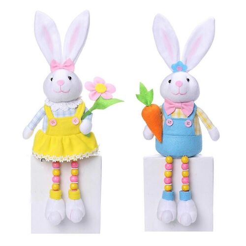 2Pcs Décorations de Gnomes de Pâques,Peluche de Gnomes de Lapin de Pâques