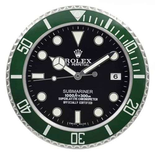 Horloge murale Rolex Kermit Submariner verte