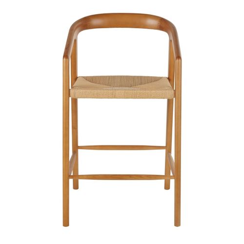 Chaise Pour Îlot Central En Bois De Frêne Moyen Et Papier Tressé H65
