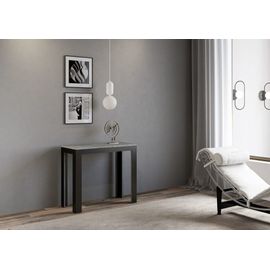 Console Extensible Effet Béton Gris 90x40/196 Cm