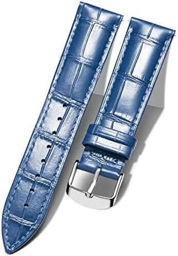 Bracelet De Montre En Cuir Crocodile Véritable Remplacement Montre Bracelet À Dégagement Rapide Etanche 10 Couleurs 13 Tailles Pour Hommes Femmes Boucle Au Choix Doré/Rose-Or/Argent(10-24mm)