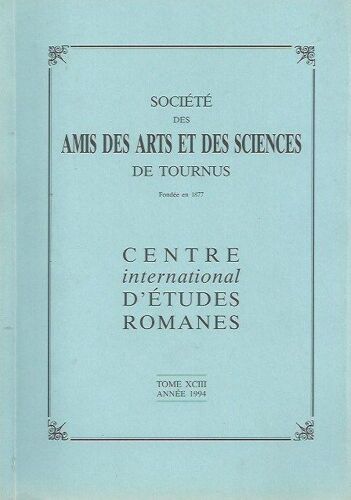 Société Des Amis Des Arts Et Des Sciences De Tournus -1994