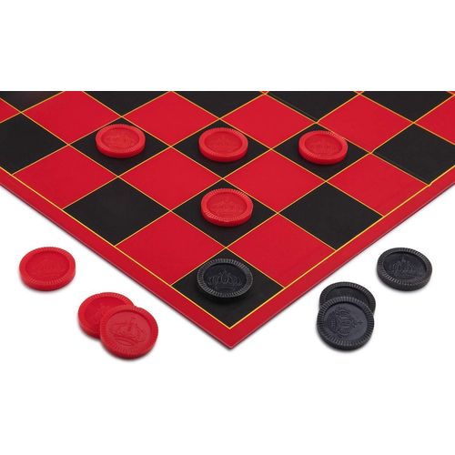 Eryi-Playmags Jeu De Dames Avec Plateau Super Résistant - Jeu De Plateau Ludique Intérieur/Extérieur Pour Tous Les Âges