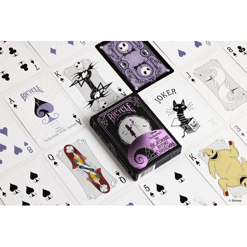 Bicycle - L'étrange Noël de Monsieur Jack - Jeu de 54 Cartes à Jouer - Jeu emblématique - Magie / Carte Magie, Noir, Petit