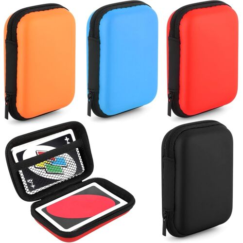 Kalanka-4 Pièces Boîte À Cartes À Jouer Portable, Boite Rangement Jeux De Carte Pour Cartes À Jouer, Étui Pour Cartes À Jouer Avec Compartiments Facile, Boite Carte Pour Écouteurs, Cartes, Clés