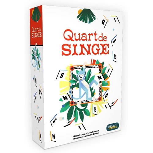 Chenquansarl-Quart De Singe - Jeu De Société - Jeu D' - Jusque À 8 Joueurs - 10 Ans Et Plus - Jouer En Famille Et Entre Amis - Jeu De Bluff Et De Vocabulaire - Par Les Auteurs De Blanc Manger Coco