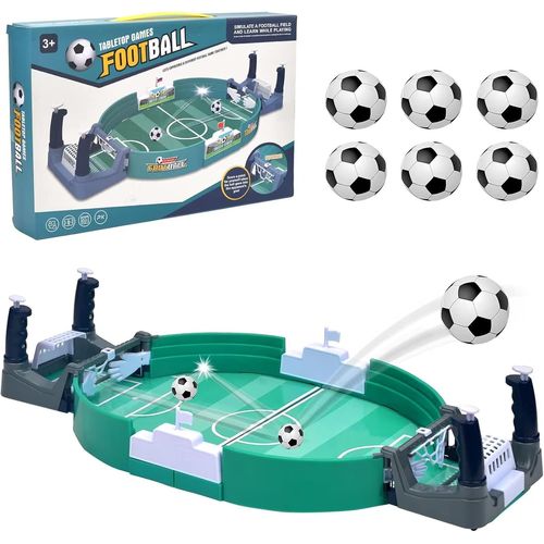 ChenQuanSarl-Baby Foot Enfant, Mini Jeu De Foot Avec 6 Mini Football, Babyfoot Jouet De Table De Football Pour Deux, Jeu De Football Interactif De Table Jouet Pour Enfants Adultes, Enfant Cadeau De F