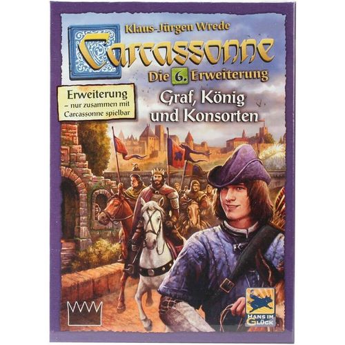 Eryi-, Carcassonne - Graf, King And Consorts, 6ème Extension, Jeu Familial, Jeu De Société, 2-6 Joueurs, À Partir De 7 Ans, Plus De 40 Minutes, Allemand