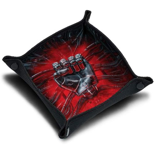 Eryi-Piste De Dés 21x21 Cm - Plateau À Dés Pliable - Haute Qualité Pour Jeu De Société - Incassable - Imprimé En France (Fist Of The Gamer)
