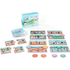 Eryi-- Emotiduos | Jeu De Société Anti-Harcèlement Scolaire Pour Enfants Dès 2 Ans Avec 10 Puzzles, 8 Visages Émotionnels Et Guide Éducatif