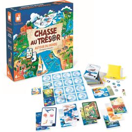 Asfasfq-Janod - Chasse Au Trésor Autour Du Monde - Jeu De Société Enfant - Jeu Collaboratif - Jeu Pour La Famille - Dès 6 Ans, J02448