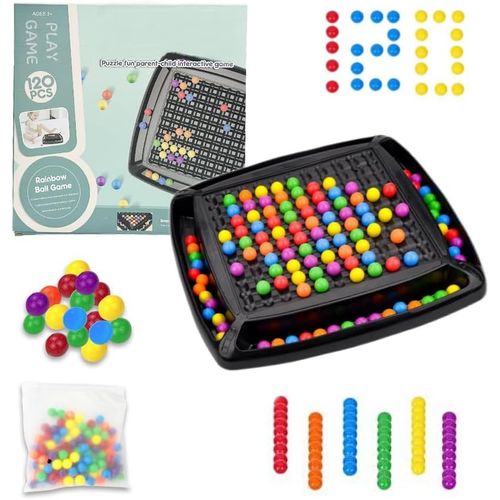 Eryi-Échiquier Intellectuel, Échiquier Intellectuel Double Duel, Rainbow Ball Elimination Chess Game, Jeu De Société Boule Arc-En-Ciels, Jeux De Stratégie Interactifs Pour Enfant Et Adultes