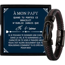 Idée Cadeau Père Bracelet Homme Pierre Naturelle Œil De Tigre - Cadeau Anniversaire, Fête Des Pères, Noël - Élastique Bijoux Homme