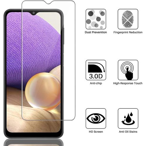 AEFJ-L¿K 3 Pièces Verre Trempé pour Samsung Galaxy A12 / A32 5G / M12 6,5"" Protection Écran, (pas pour A32 4G 6,4"") [Kit D'installation Offert] [Antichoc] [Anti-Rayures] Incassable Film Protecteur