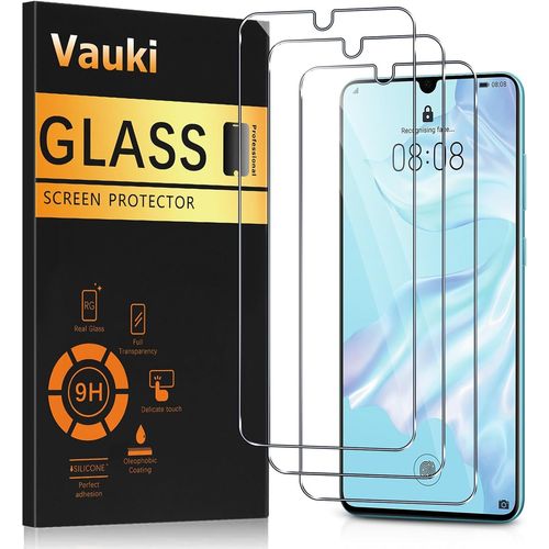Hshi-3 Pièces Verre Trempé Pour Huawei P30,Ultra Résistant Film Protection Écran,Hd Ultra Transparent,Sans Bulles,Dureté 9h Glass,Vitre Protecteur 6,1"",Clear