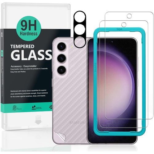 2 Pièces Verre Trempé Pour Samsung Galaxy S24 5g 6.2""(Pas Pour Samsung Galaxy S24 Plus/S24 Ultra 5g),9h Dureté Protection Écran,Avec 1 Pièce Protection Caméra,1 Pièce Film Arrière