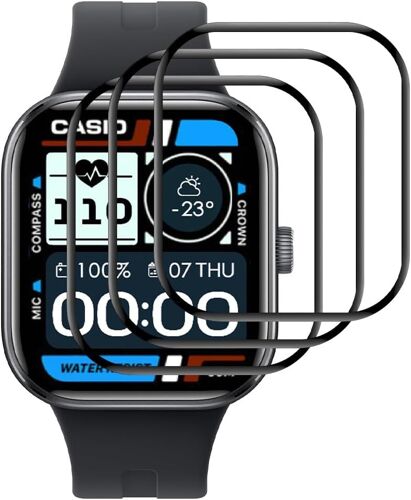 Tempered Glass Screen Protector For Xiaomi Watch 5, 3 Pieces Screen Protector [9h Hardness] [Clear Hd] [Bubble Free] [Anti-Scratch] Screen Protector