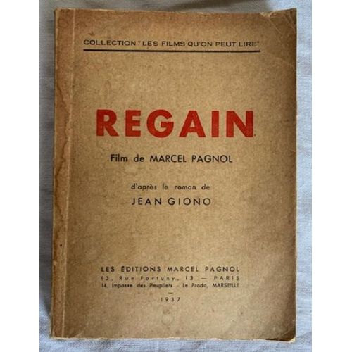Regain Film De Marcel Pagnol, Livre Dédicadé