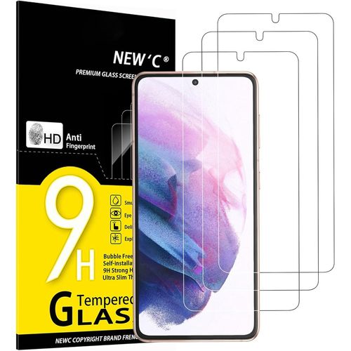 Sjzg-Lot De 3, Verre Trempé Pour Samsung Galaxy S21 5g (6.2), Film Protection Écran - Anti Rayures - Sans Bulles D'air -Ultra Résistant (0,26mm Hd Ultra Transparent) Dureté 9h Glass