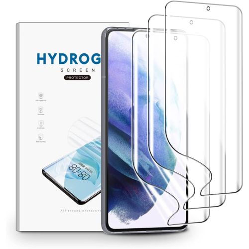 Protection Écran Pour Samsung Galaxy S21 Plus 5g (6.7""), 3 Pièces Film Hydrogel Transparent Hd Souple En Tpu Film De Protection D'écran Anti-Traces De Doigts