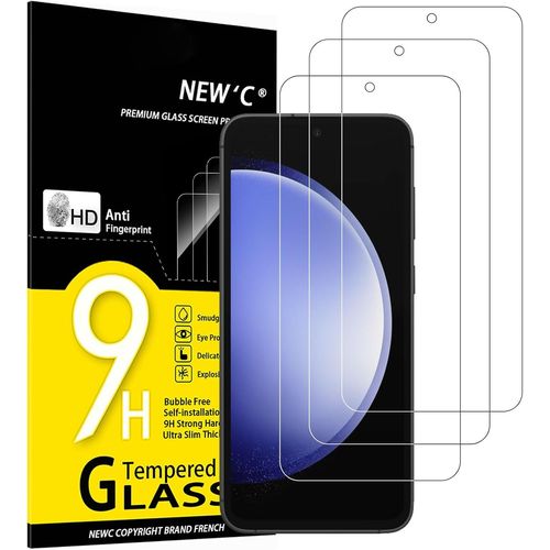 Sjzg-Lot De 3, Verre Trempé Pour Samsung Galaxy S23 Fe 5g, Film Protection Écran - Sans Bulles D'air -Ultra Résistant (0,33mm Hd Ultra Transparent) Dureté 9h Glass