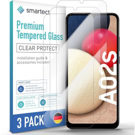 Tempered Glass [3 Pieces, Clear] For Samsung Galaxy A02s/A03s, Hd Glass Screen Protector, Anti-Scratch, Bubble-Free, 9h Hardness, 0.3 Mm, Ultra Transparent, Ultra Resistant