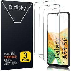 Pack Of 3 Tempered Glass Screen Protector For Samsung Galaxy A33 5g, Scratch Resistance, 9h Hardness, No Bubbles, High Definition