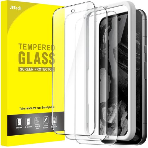 Protection D'écran Pour Google Pixel 8a 6,1 Pouces, Film En Verre Trempé Avec Outil D'installation Facile, Compatible Avec Les Empreintes Digitales, Hd Clair, Lot De 3