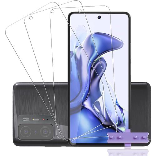 CAUC-Protection D'¿¿cran Compatible avec Xiaomi 11T 5G / Xiaomi 11T Pro 5G (Pas Verre Tremp¿¿) Film TPU Flexible 3 Pi¿¿ces, HD/Anti-Rayures 3D Full Coverage Protection ¿¿cran