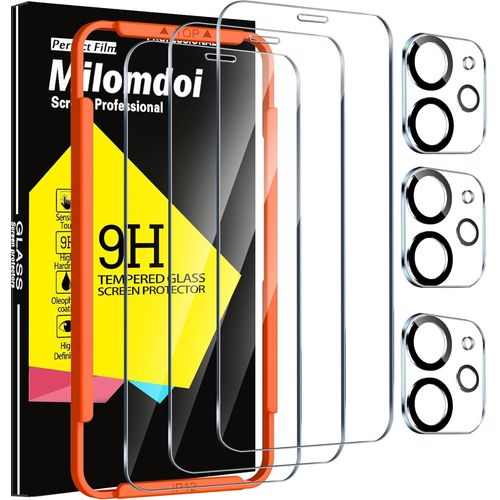 Ershi-3 Pièces Protection Verre Trempé Pour Apple Iphone 12 Protection Ecran 3 Pièces Vitre Verre Trempé Protection Camera Objecti[3
