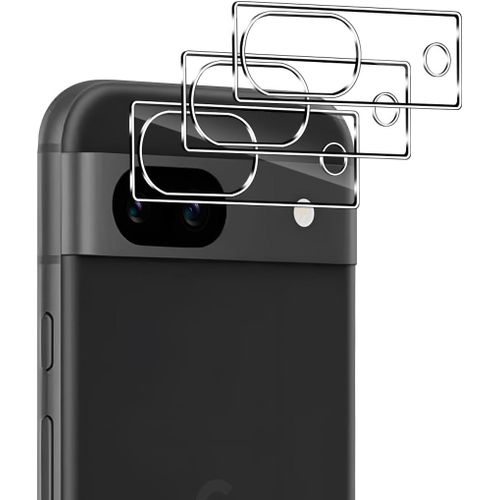 Pour Google Pixel 8a Protection Caméra, 3 Pièces 9h Dureté Hd Arrière Caméra Verre Trempé, Sans Bulle Anti-Rayures Protecteur D'écran - Transparent
