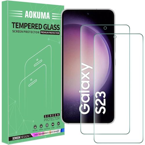 Samsung Galaxy S23 Tempered Glass, [2 Pack] Samsung Galaxy S23 Screen Protector [0.26Mm] [Extremely Scratch Resistant] [High Definition][Easy To Install] Tempered Glass