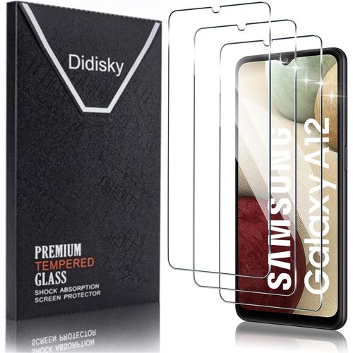 Pack Of 3 Tempered Glass Screen Protector For Samsung Galaxy A12, A13 4g, A13 5g, 9h Hardness, Bubble-Free, High Definition