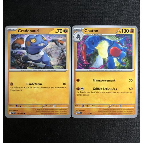 Evolutions À Paldea - Cradopaud (114) + Coatox (115/193)