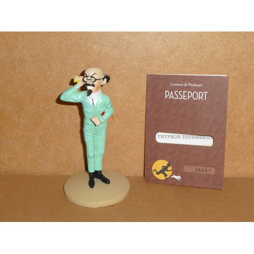 Figurine Tintin. Le Professeur Tournesol Au Cornet. Collection Officielle Hergé- Moulinsart
