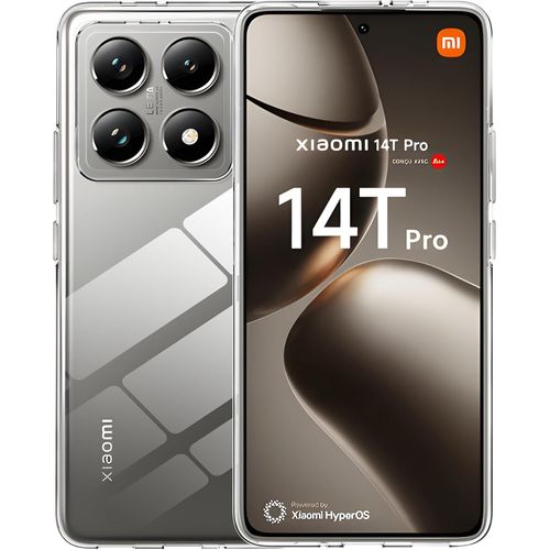 Sjzg-Coque En Silicone Compatible Avec Xiaomi 14t Pro,Liquid Silicone Coque, Anti-Chocs,Transparent.